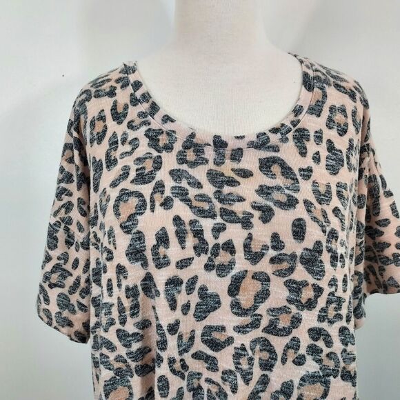 Est 1946 T Shirt Top Womens Plus 18/20W Twist Front Short Sleeve Animal Print - Picture 3 of 15